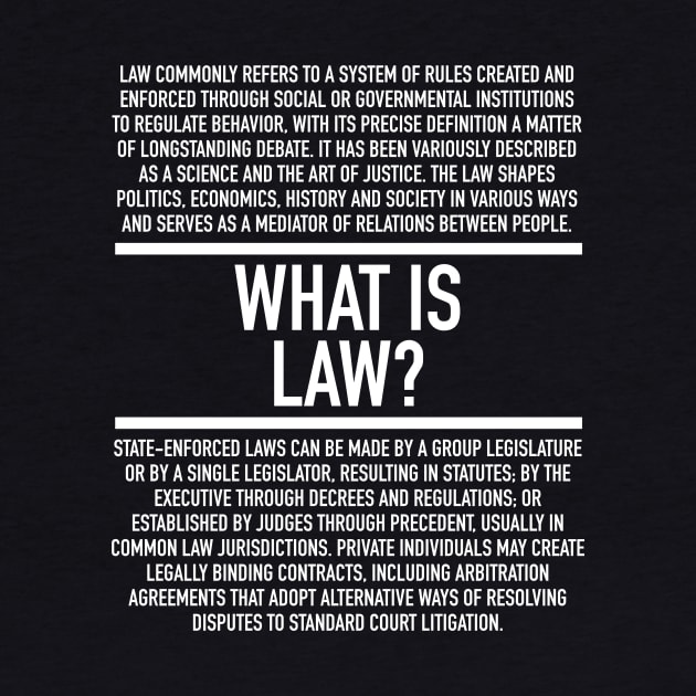 Law Defined - Lawyer by Hidden Verb